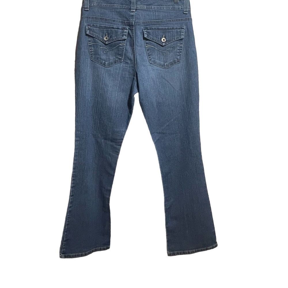 NINE WEST Bootcut Denim Blue Jeans Size 8‎ Arianna Back Pocket Flaps 33x31